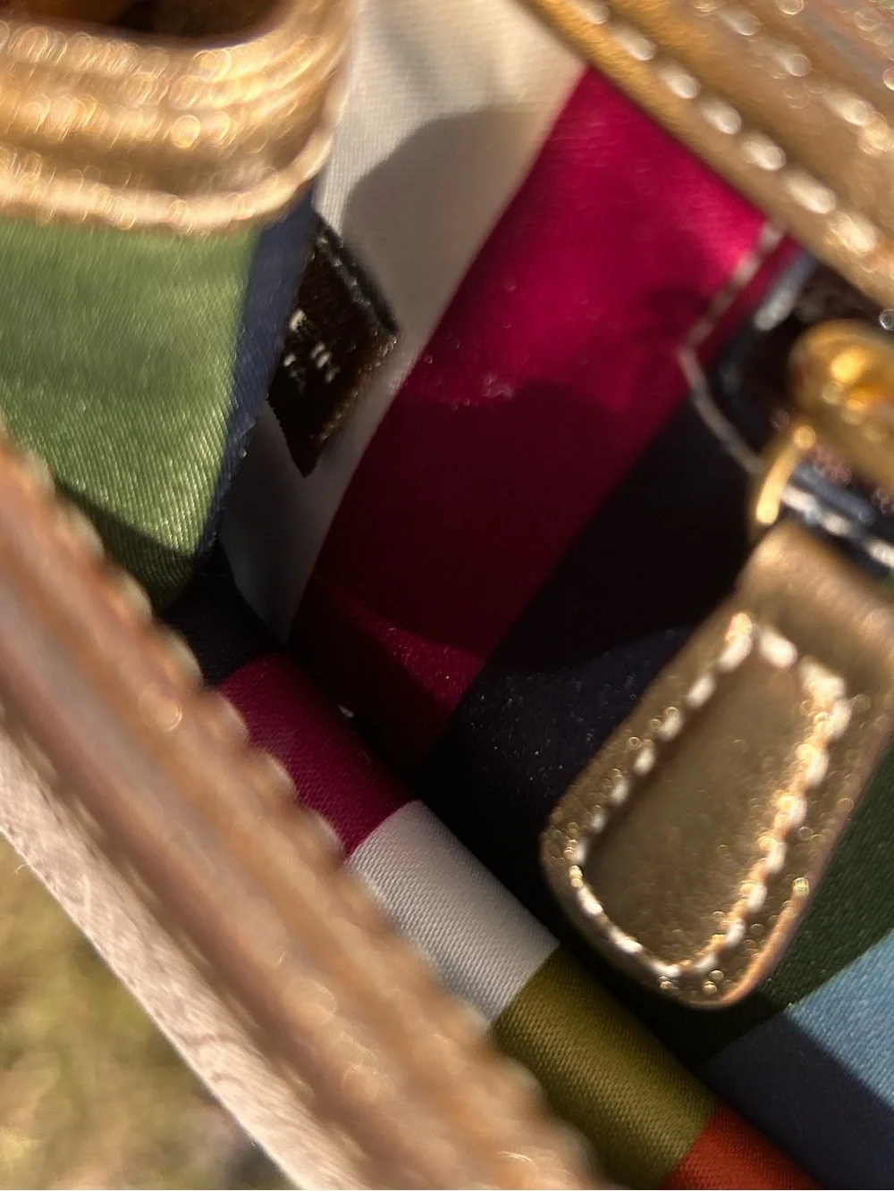 Coach 65th Anniversary Legacy Lined turn lock  Zoe Clutch
